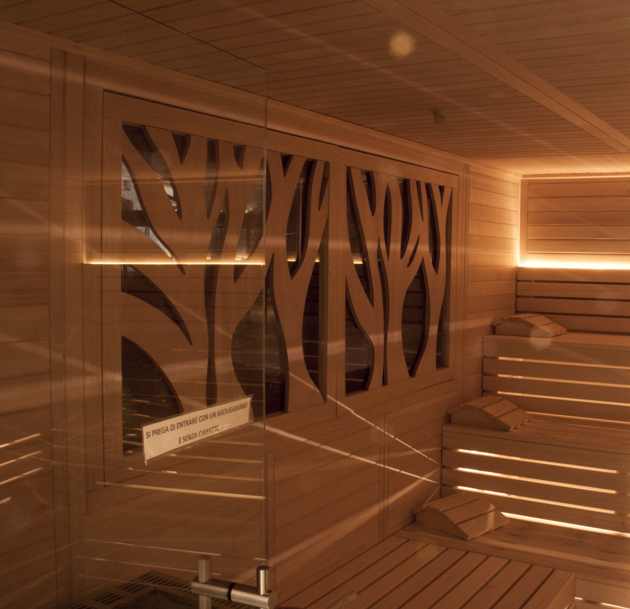 SAUNA FINLANDESE CON DECORAZIONE RAMAGE